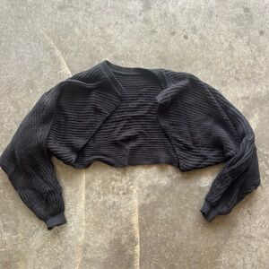 cropped black sweater